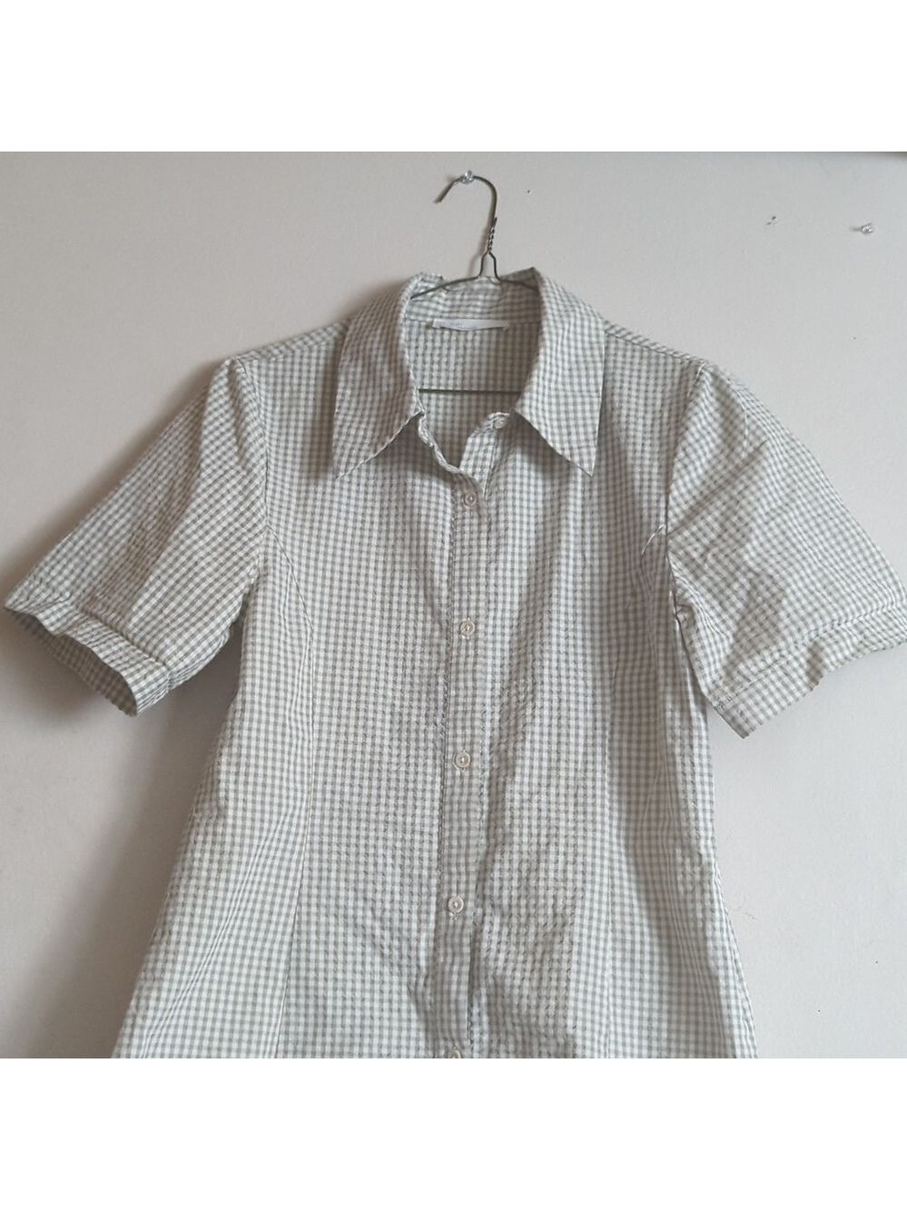 OAK + FORT COLLARED MINI GINGHAM DRESS - Picture 7 of 13